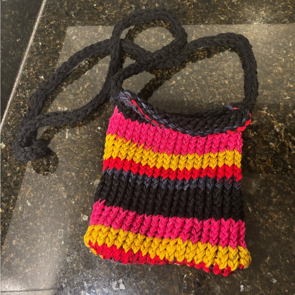 NWOT Colorful Knit Crossbody Purse/Bag
